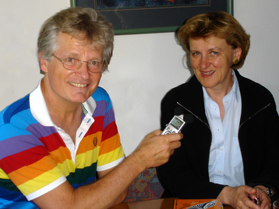 Dorli Draxler (Volkskultur Niederösterreich) und Gerhard Blaboll beim Radiointerview