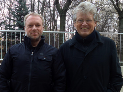 Reinhard Nowak und Gerhard Blaboll beim Radiointerview