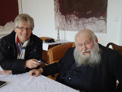Hermann Nitsch und Gerhard Blaboll beim Radiointerview