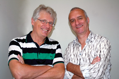 Ulrich Mertel und Gerhard Blaboll beim Radiointerview
