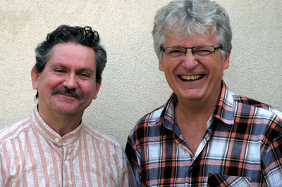 Reinhold Nowotny (Hoch- und Deutschmeister) und Gerhard Blaboll beim Radiointerview