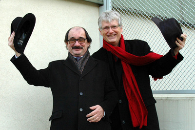 Hans Ecker und Gerhard Blaboll beim Radiointerview