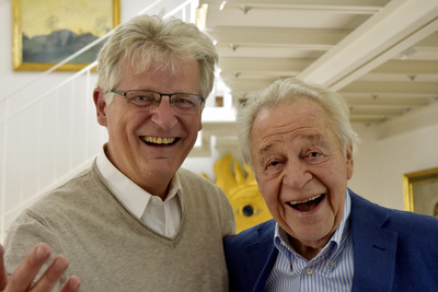Harald Serafin und Gerhard Blaboll beim Radiointerview