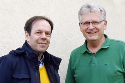 Wolfgang Gerold und Gerhard Blaboll beim Radiointerview