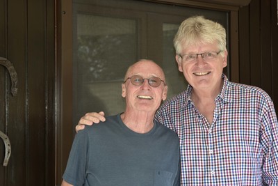 Rudi Koschelu und Gerhard Blaboll beim Radiointerview