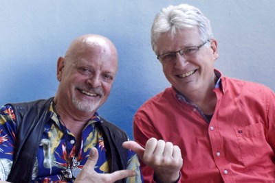 Gary Lux und Gerhard Blaboll beim Radiointerview