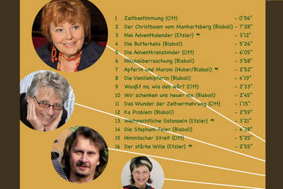 Weihnachtssendung (Elfriede Ott, Gerhard Blaboll, Wiener Tschuschenkapelle u.a.)  und Gerhard Blaboll beim Radiointerview
