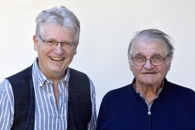 Peter Turrini und Gerhard Blaboll beim Radiointerview