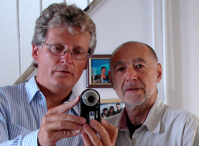 Willi Resetarits (Ostbahn Kurti) und Gerhard Blaboll beim Radiointerview