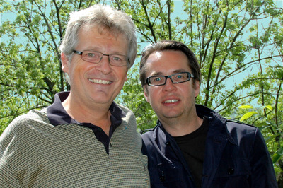 Michael Garschall (Opernfestspiele Klosterneuburg) und Gerhard Blaboll beim Radiointerview